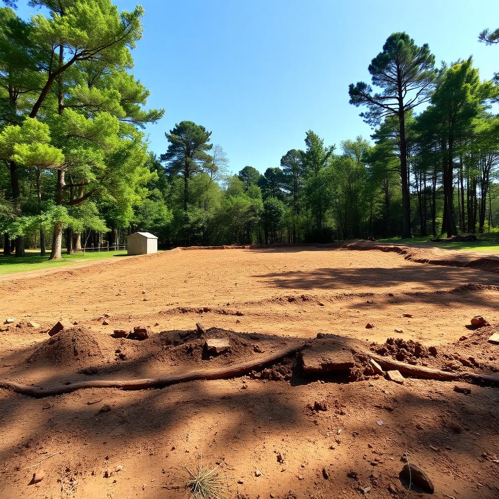 After — Overgrown lot → Build pad