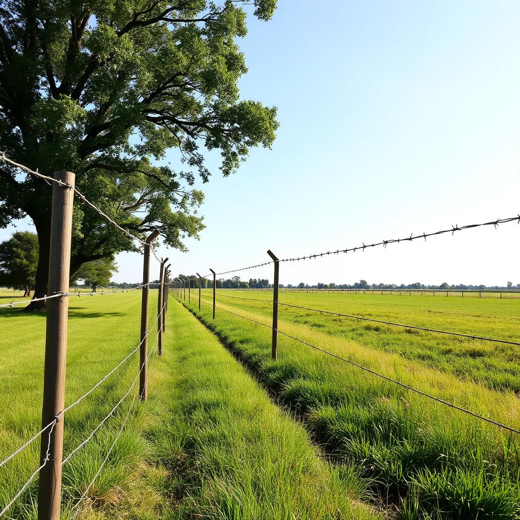 After — Buried fence line → Clean line